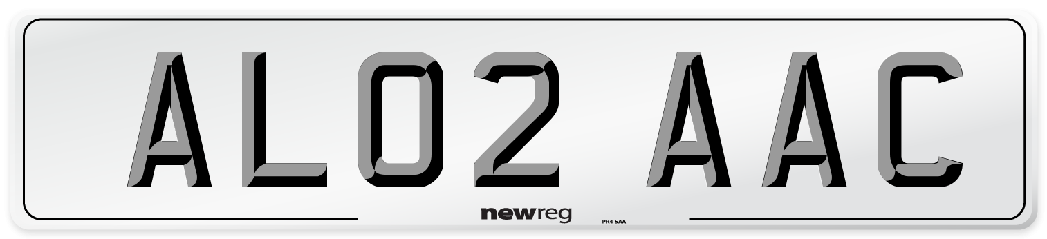 AL02 AAC Number Plate from New Reg